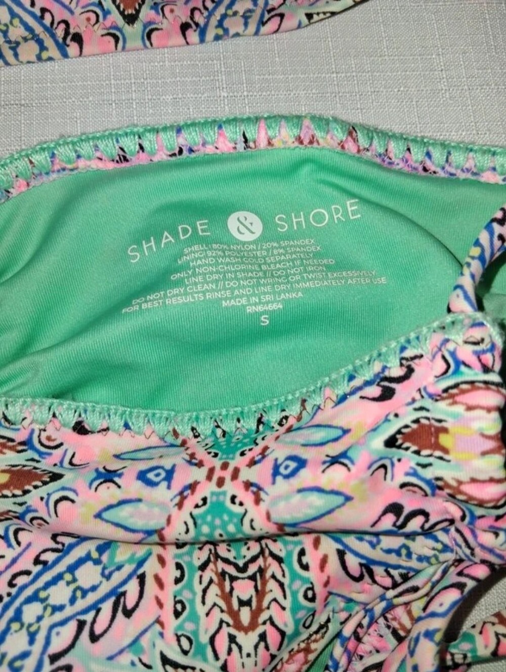 Shade & Shore Teal Bandeau Bikini Set with Front Knot - Picture 5 of 5